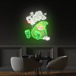 weed bud cartoon artwork led neon sign light 0