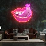 woman pink lips art work led neon sign light 0