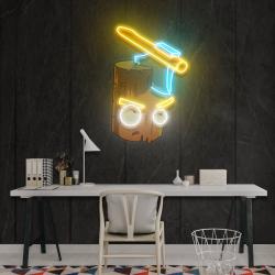 wood and ax artwork led neon sign light 2