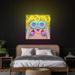 wow face sexy pop art led neon sign light 0