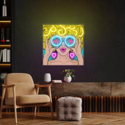 wow face sexy pop art led neon sign light 1