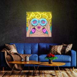 wow face sexy pop art led neon sign light 2