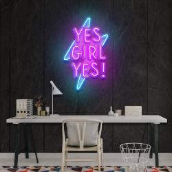 yes girl yes artwork led neon sign light 2