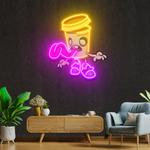 zombie cup artwork led neon sign light 0