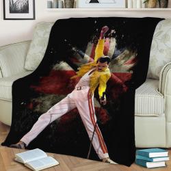 Freddie Mercury Fleece Throw Blanket Meaningful Gift For Halloween Christmas