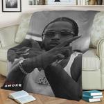 103018 pop smoke fleece throw blanket 0