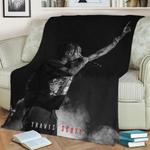 105679 travis scott rapper hiphop fleece throw blanket 0