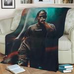 105683 travis scott rapper hiphop fleece throw blanket 0