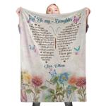 112614 to my daughter fleece throw blanket 0