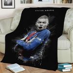 189533 kylian mbappe fleece throw blanket 0