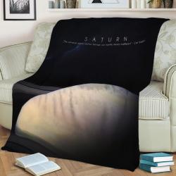 Saturn Fleece Throw Blanket Meaningful Gift For Halloween Christmas