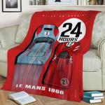 24 hours le mans 1966 fleece throw blanket 0