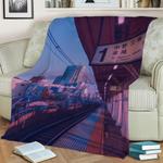 5am in tokyo fleece throw blanket 0
