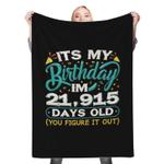 60th birthday idea funny fleece throw blanket 0
