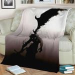 79154 black clover fleece throw blanket 0