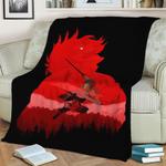 79258 eren yeager fleece throw blanket 0