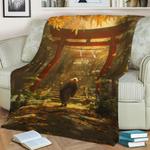 79292 ghost of tsushima fleece throw blanket 0