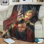 79726 roronoa zoro fleece throw blanket 0