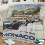 83061 monaco grand prix 1967 fleece throw blanket 0