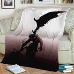 86052 black clover fleece throw blanket 0