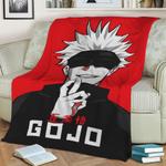 86188 gojo satoru fleece throw blanket 0