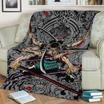 86524 roronoa zoro fleece throw blanket 0