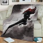 89254 black widow fleece throw blanket 0