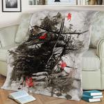 96255 ghost of tsushima fleece throw blanket 0