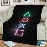 96445 playstation buttons fleece throw blanket 0