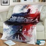 99254 attack on titan fleece throw blanket 0