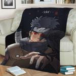 a ninja and his crow fleece throw blanket 0