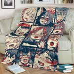 ahegao comeback fleece throw blanket 0