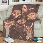all star hip hop rappers fleece throw blanket 0