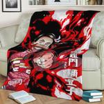 anime demon slayer nezuko fleece throw blanket 0