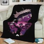 anime hero asta fleece throw blanket 0