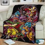 anime hero fleece throw blanket 0