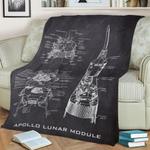 apollo lunar module fleece throw blanket 0