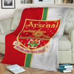 arsenal crest 2001 vcc fleece throw blanket 0