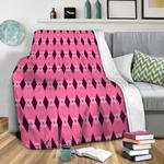 art deco mini triangle pink fleece throw blanket 0