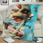 attack on titan fleece throw blanket 0