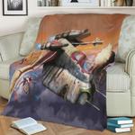 attack shuttle fleece throw blanket 0