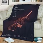 aug cs go neon gun fleece throw blanket 0