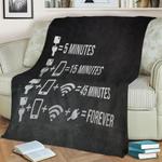 bathroom toilet funny fleece throw blanket 0