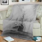 battleship bismarck fleece throw blanket 0