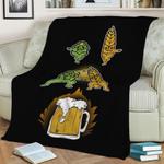 beer hop and malt fleece throw blanket 0