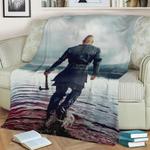bjorn lothbrok fleece throw blanket 0