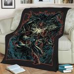 bloody beast fleece throw blanket 0
