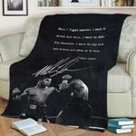boxing mike tyson quotes fleece throw blanket 0
