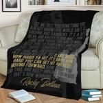 boxing rocky fleece throw blanket 0