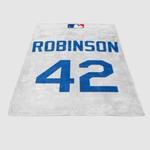 brooklyn dodgers robinson soft fleece blanket 0